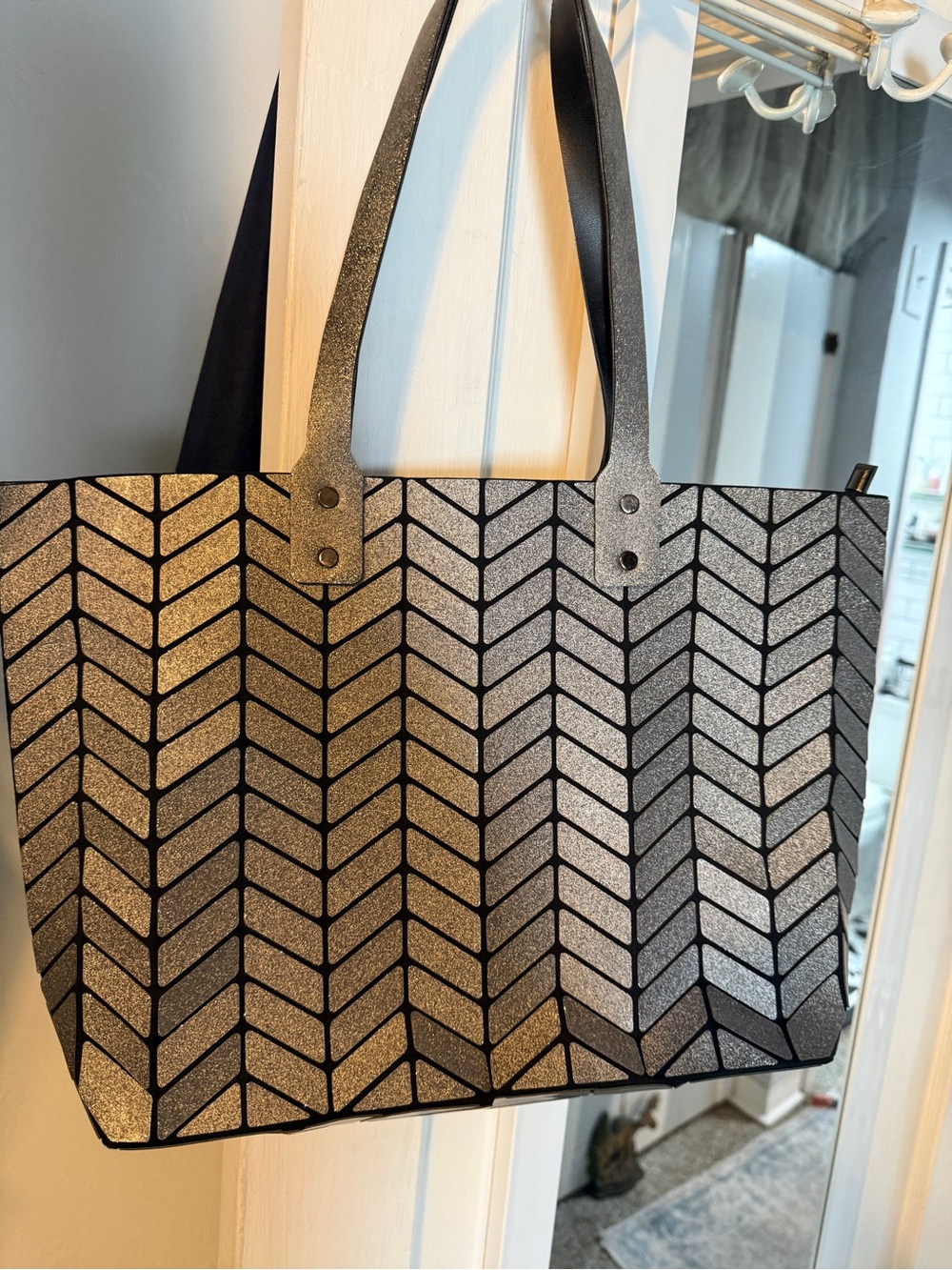 Patricia Luca Structured Metallic Tote